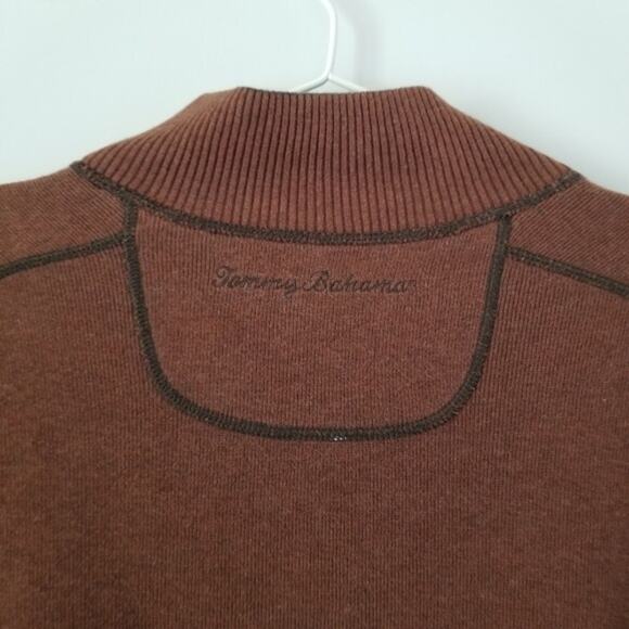 Tommy Bahama Flipshort Reversible Brown Sweater - Picture 9 of 12